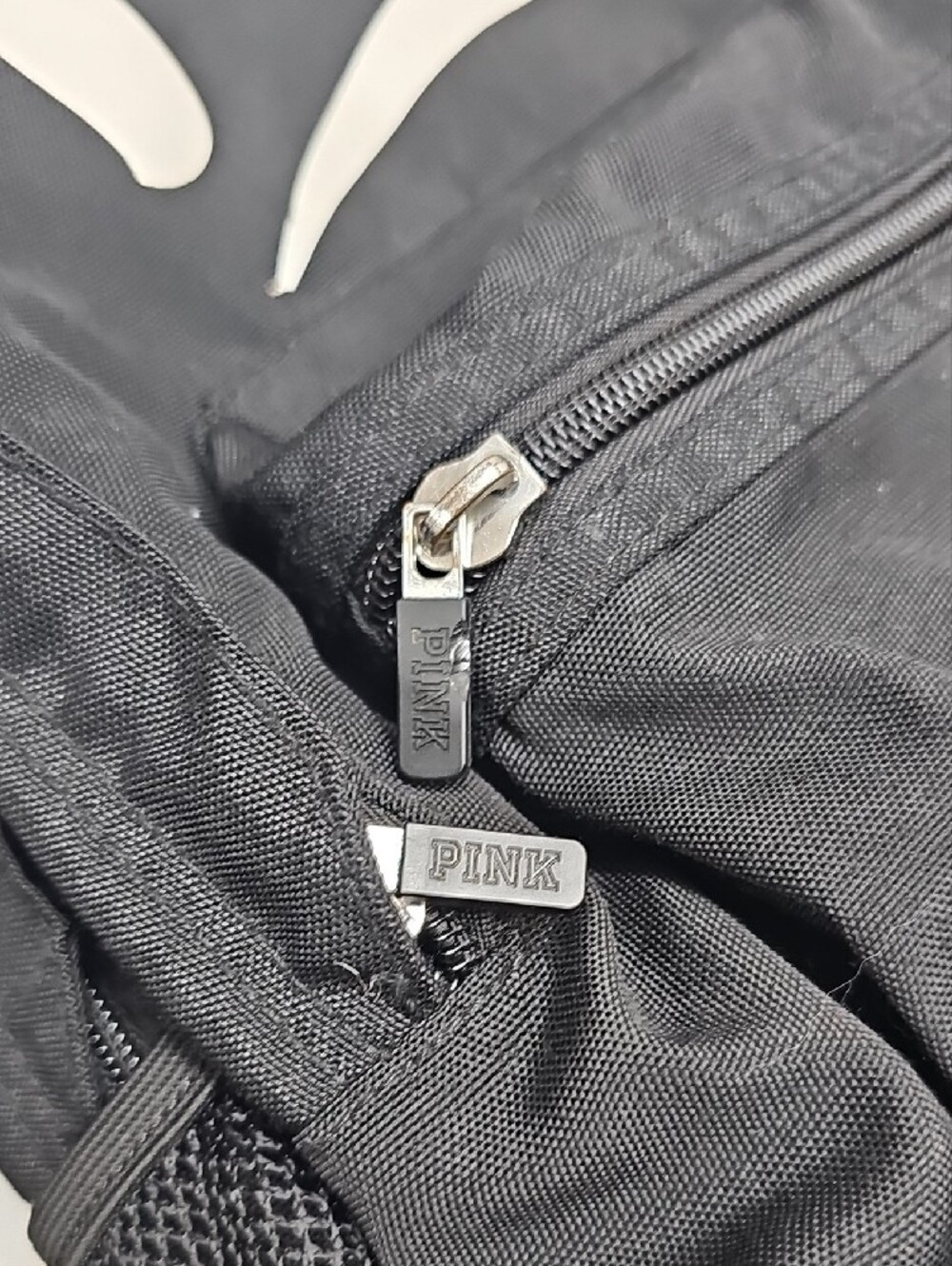 PINK Victoria's Secret Black Backpack with White Logo - Picture 6 of 6